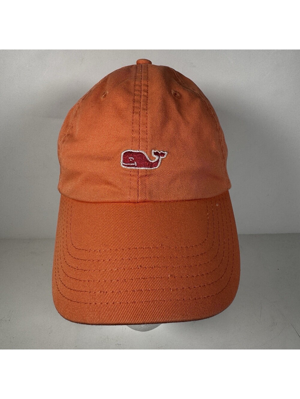 Vineyard Vines Classic Logo Whale Adjustable Strapback Baseball Hat Orange OS
